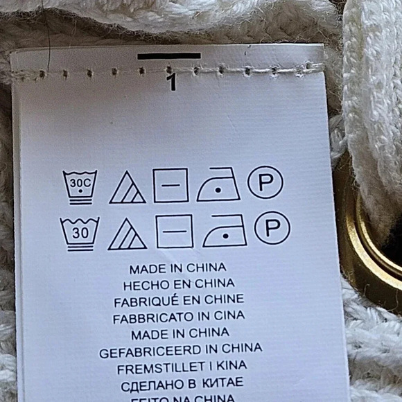 Michael Kors Sleeveless Tunic Mock Neck Ivory Cream Sweater Dress Size Small - Picture 10 of 11